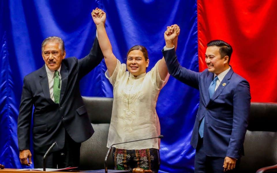 Sara Duterte-Carpio sworn in as Philippines vice-president