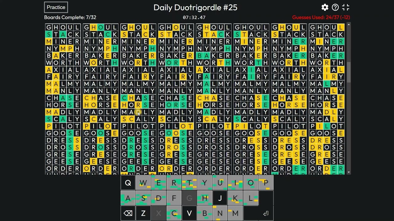 Duotrigordle – What’s This Game About And Why Is It So Hard?