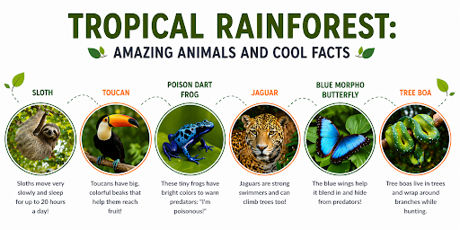 Amazing Tropical Rainforest Facts and Animals for Kids