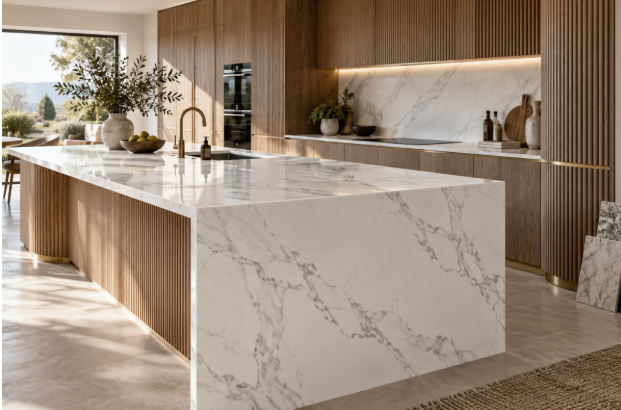 Marble Quartz Worktops: A Modern Alternative to Natural Stone Slabs